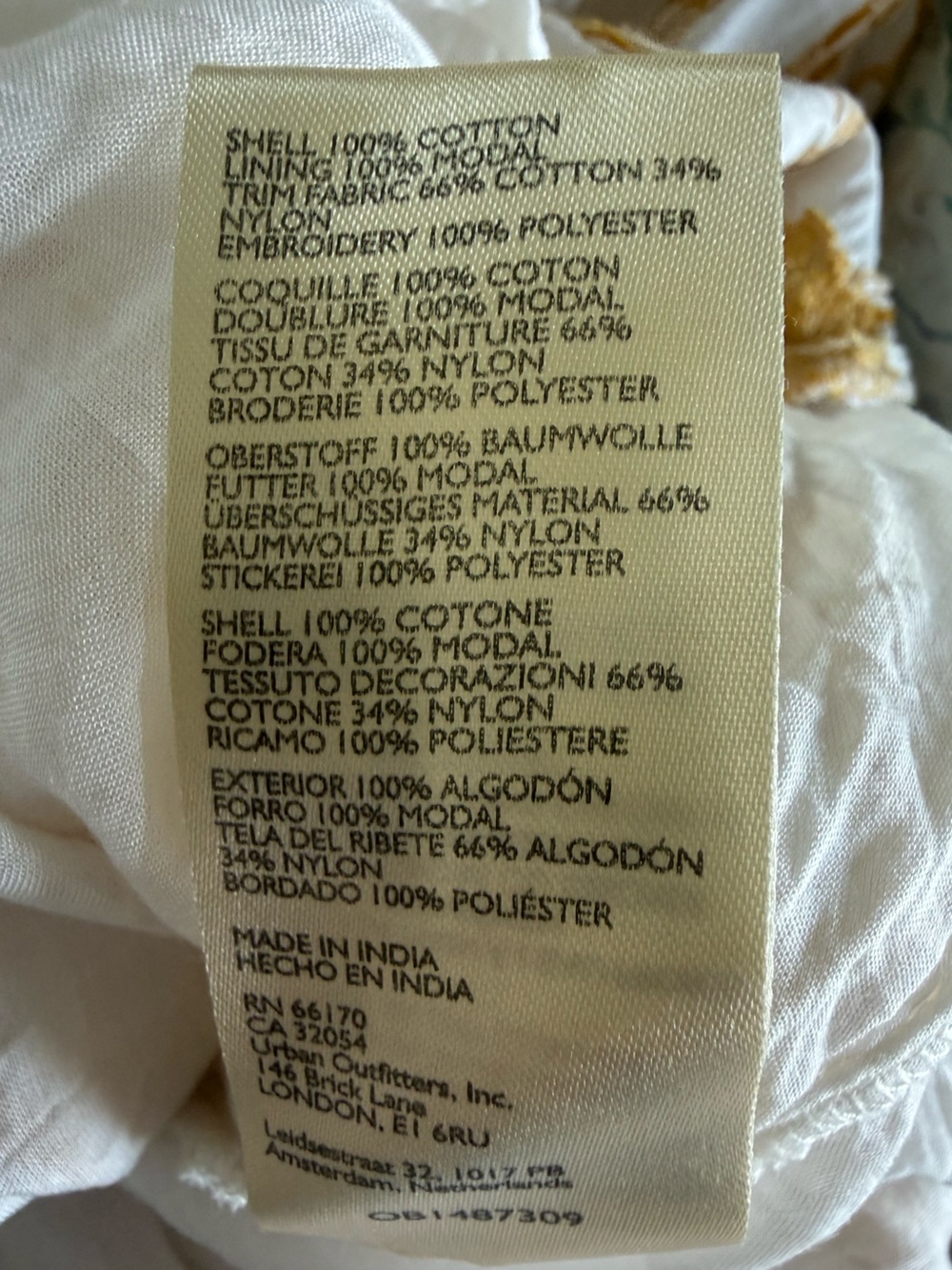 Anthropologie Embroidered Sweetheart Maxi Dress Ivory Gold Boho Balloon Sleeve S - Picture 12 of 14
